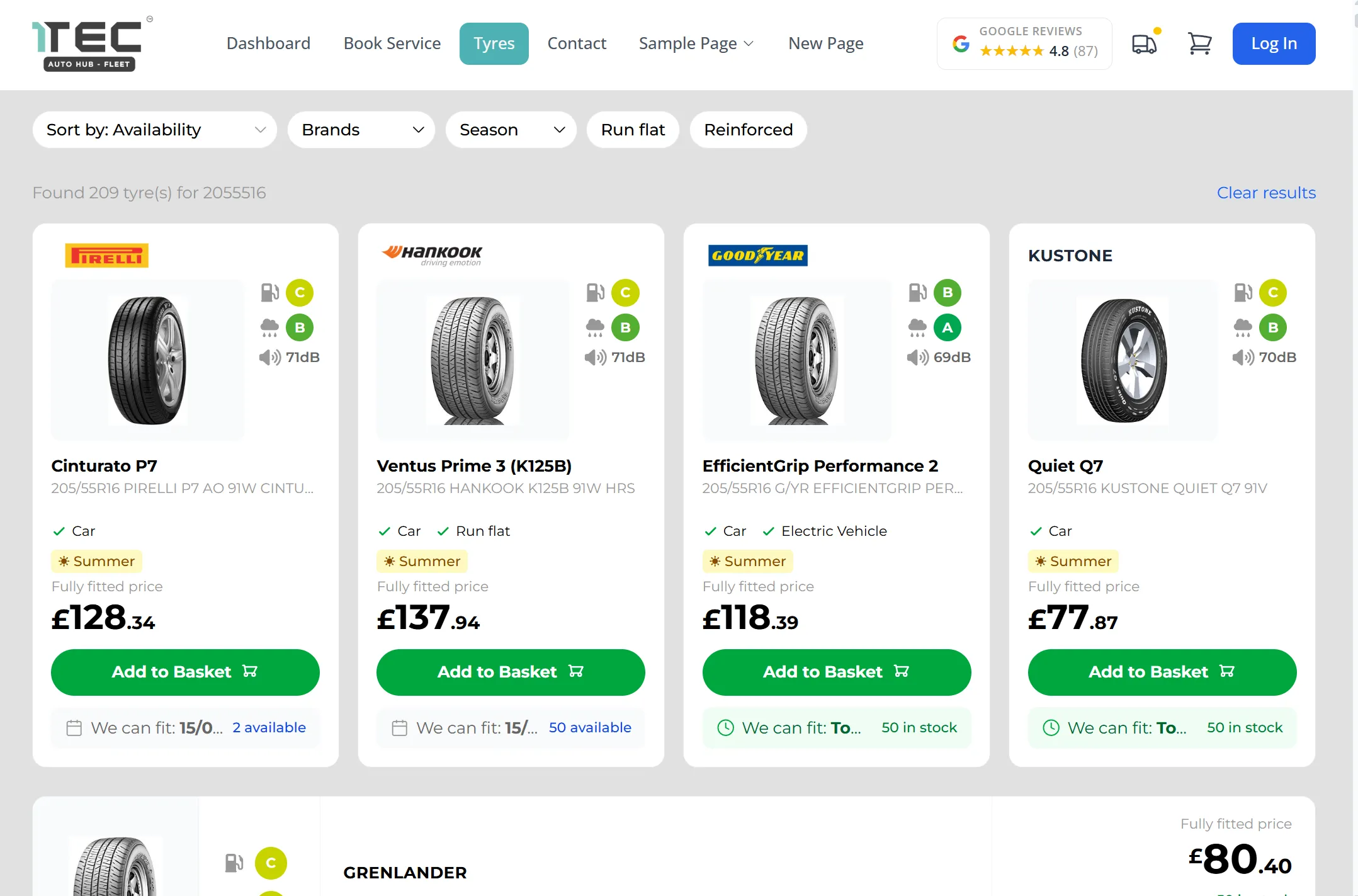 Sell Tyres Online: Bond & Churchill for Garages