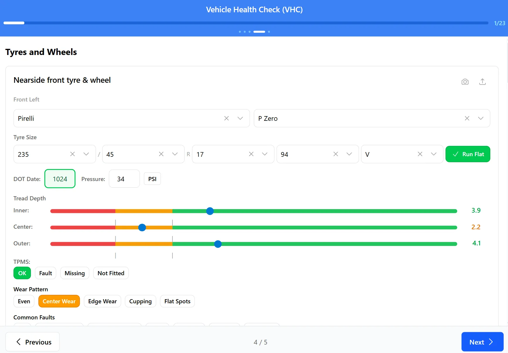 LaunchPad vehicle health check on tablet